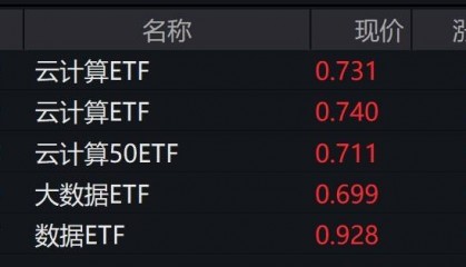 云计算概念股午后拉升，云计算、大数据相关ETF涨逾3%