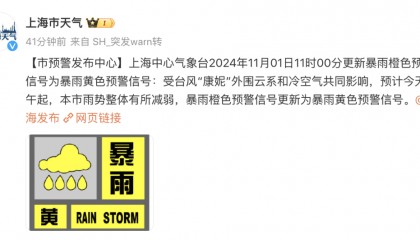 上海暴雨上热搜！有小区一时积水到膝盖，降水何时减弱？