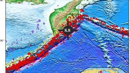 堪察加东岸远海海域地震引发海啸，预计对上海等地造成灾害性影响