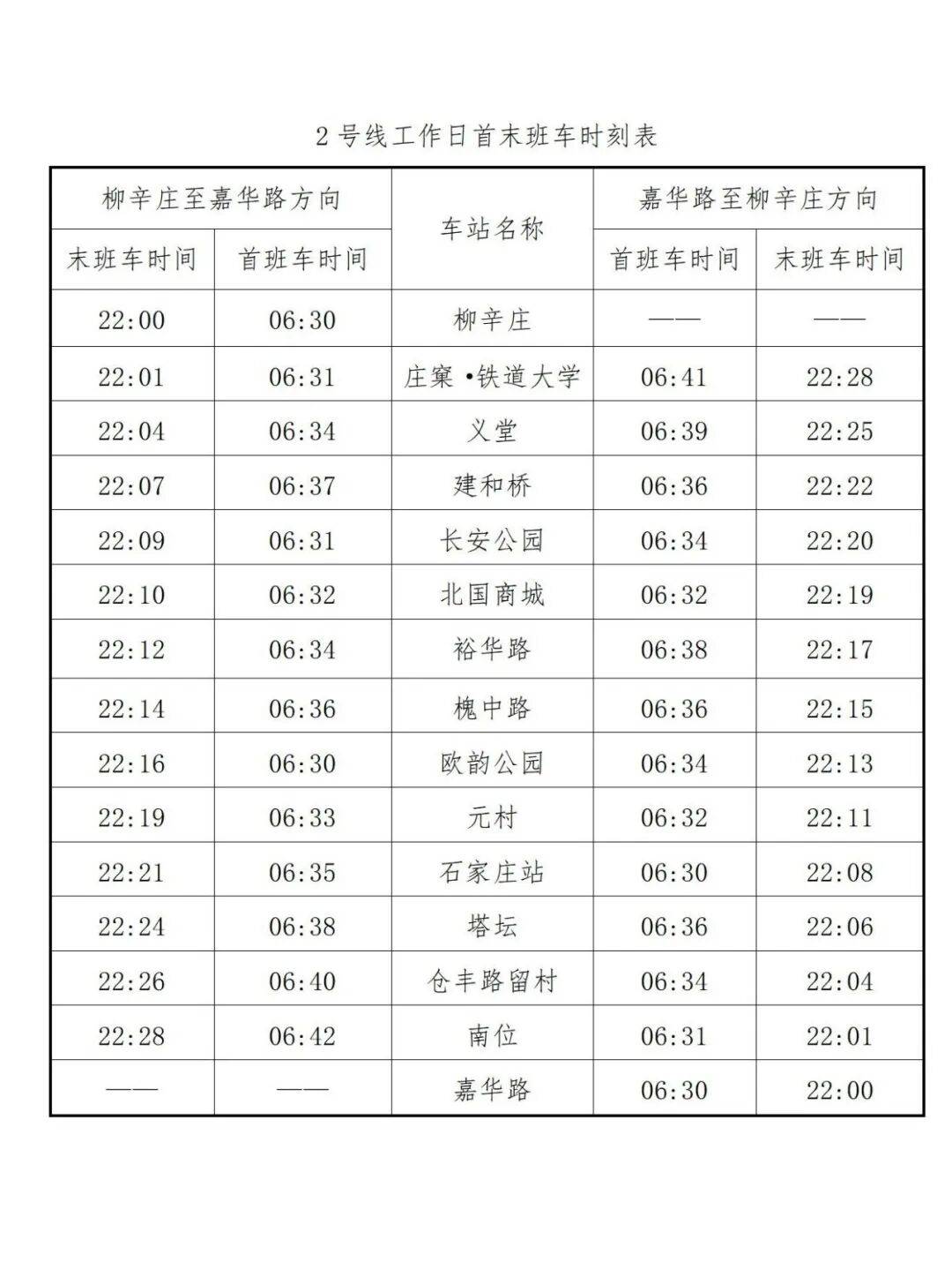 882 ▏明天起，石家庄地铁2、3号线增加首班车，最新时刻表→